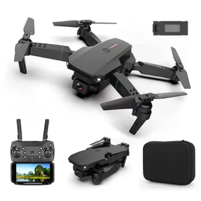 کوادکوپتر کنترلی برند DRONE مدل DM97 با دوربین دوگانه و موتور براشلس