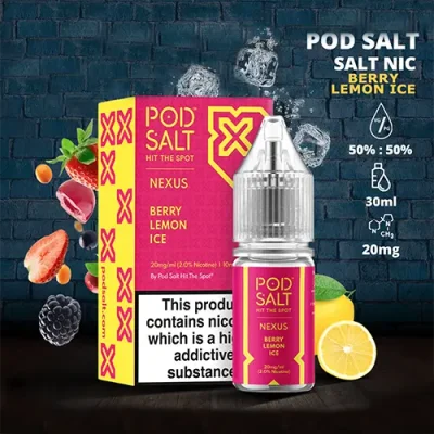 سالت نیکوتین پاد سالت طعم تمشک لیمو یخ (BERRY LEMON ICE)