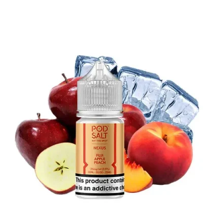 سالت نیکوتین پاد سالت طعم سیب هلو یخ (FUJI APPLE PEACH ICE)