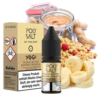 سالت نیکوتین پاد سالت طعم موز کره بادام زمینی (Peanut Butter Banana Granola)