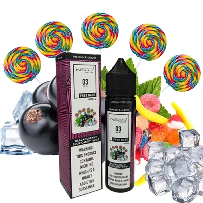 جویس برند نرد پلاس اورجینال طعم انگور فرنگی آبنبات ترش یخ (BLACKCURRANT SOUR CANDY TWIST)