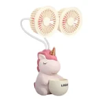 پنکه شارژی فانتزی طرح تک شاخ