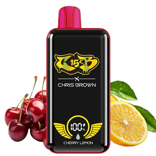 Chris-Brown-Cherry-Lemon.webp پاد یکبار مصرف 15000 پاف کریس براون طعم گیلاس لیمو - تصویر 1