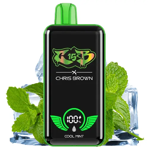 Chris-Brown-Cool-Mint.webp پاد یکبار مصرف 15000 پاف کریس براون طعم نعنا یخ - تصویر 1