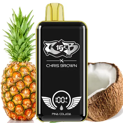 Chris-Brown-Pina-Colada.webp پاد یکبار مصرف 15000 پاف کریس براون طعم آناناس نارگیل - تصویر 1