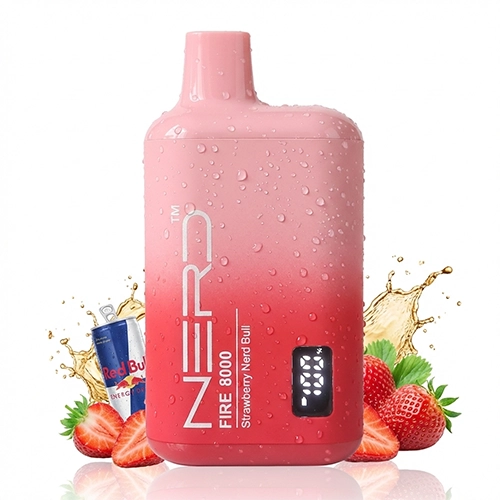 Strawberry-Nerd-Bull.webp پاد یکبار مصرف NERD طعم توت فرنگی انرژی زا - تصویر 1