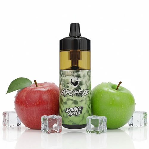 vapopeye-double-apple-1.webp پاد یکبار مصرف قابل پر شدن مجدد 16000 پاف طعم دو سیب - تصویر 1